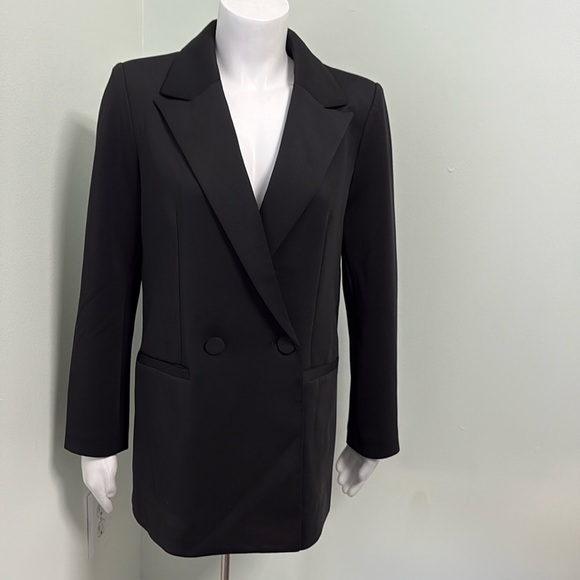 Good American Scuba 2.0 Black Blazer Size 1 Small - Picture 4 of 10